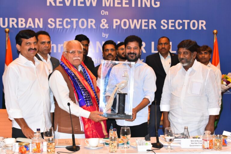 Sanction 20 lakh houses under PMAY: Revanth with Khattar