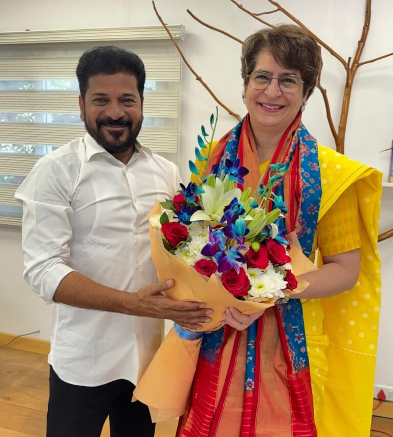 Revanth thanked Priyanka ensuring opposition unity